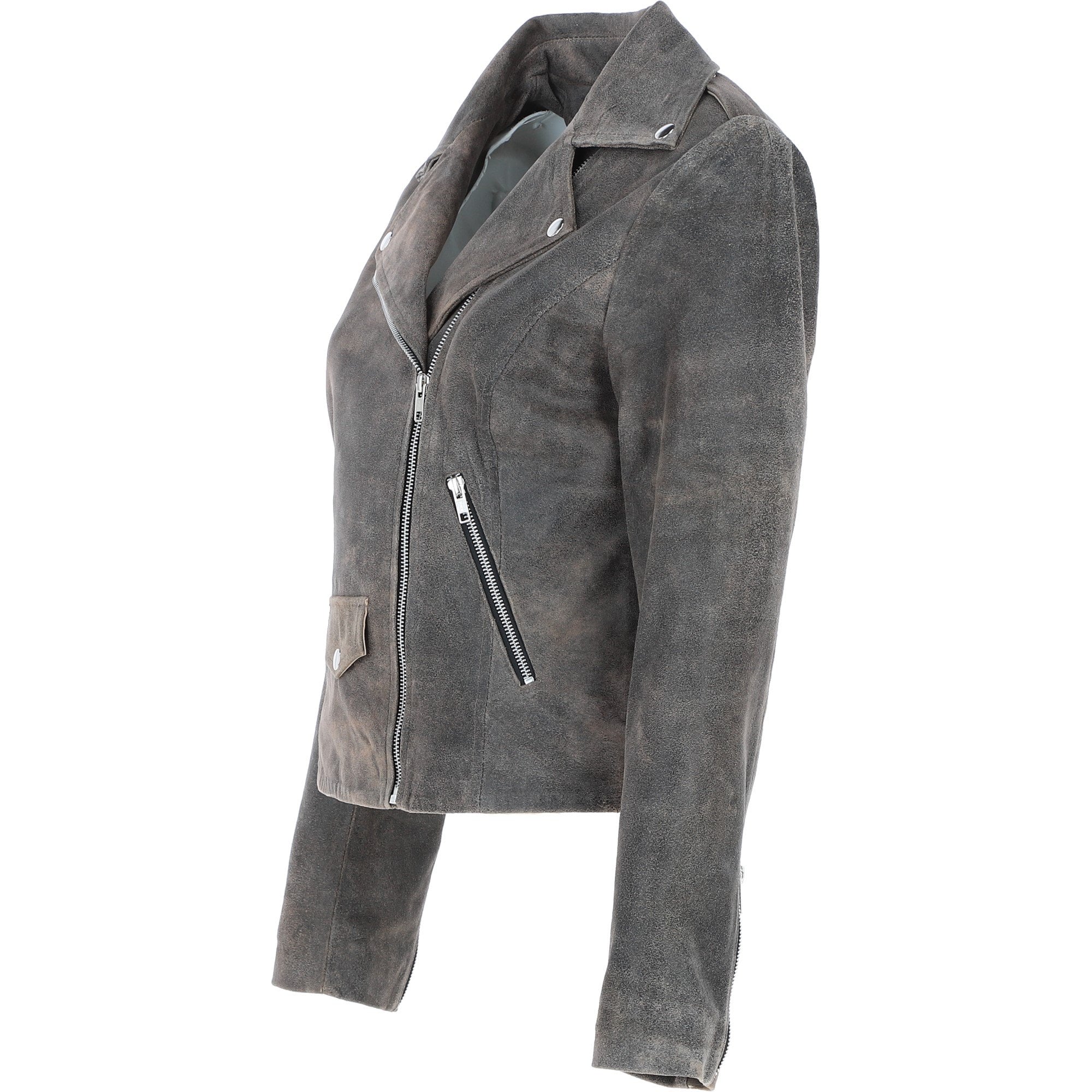 Exquisite Ashwood Leather Ladies Biker Jacket Antique: AWL-1881