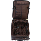 Premium Leather Trolley Suitcase Brown: pl-52