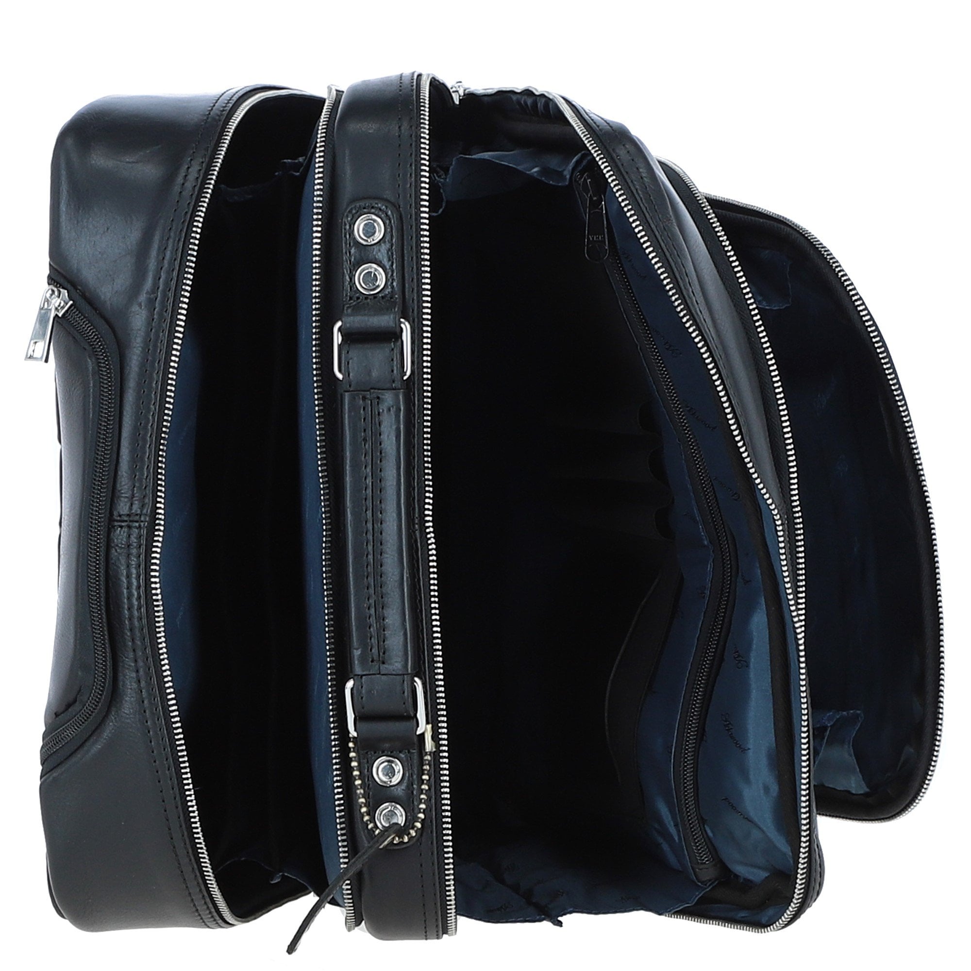 Ashwood Leather Business Trolley Bag Black: PL-51