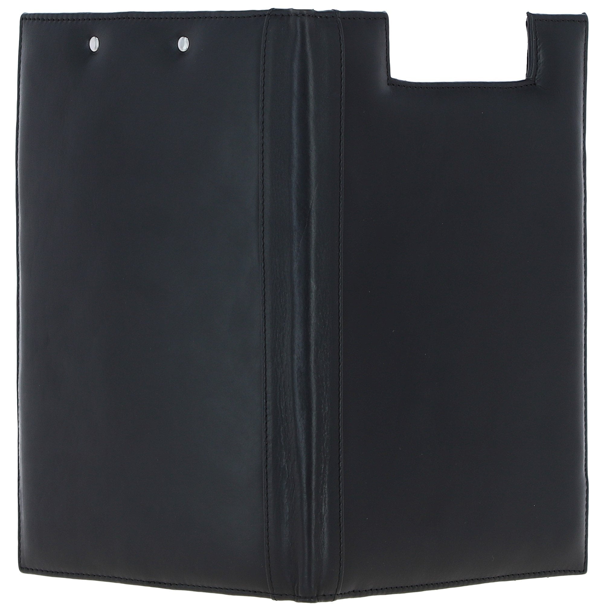 Ashwood Leather Clip Pad Folder Black: PL-40