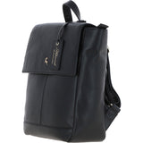 Ashwood Real Leather Flapover Backpack Black: 64257