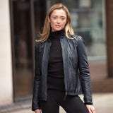 Leather Jacket Navy/nap: AWL-710
