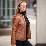 Leather Jacket Tan/nap: AWL-710