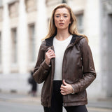 Leather Jacket Khaki: FO-DAN 72006