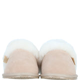 Classic Ladies Suede Sheepskin Slippers Beige