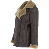 Oversized Sheepskin Aviator Jacket Camel Antique: KB-680