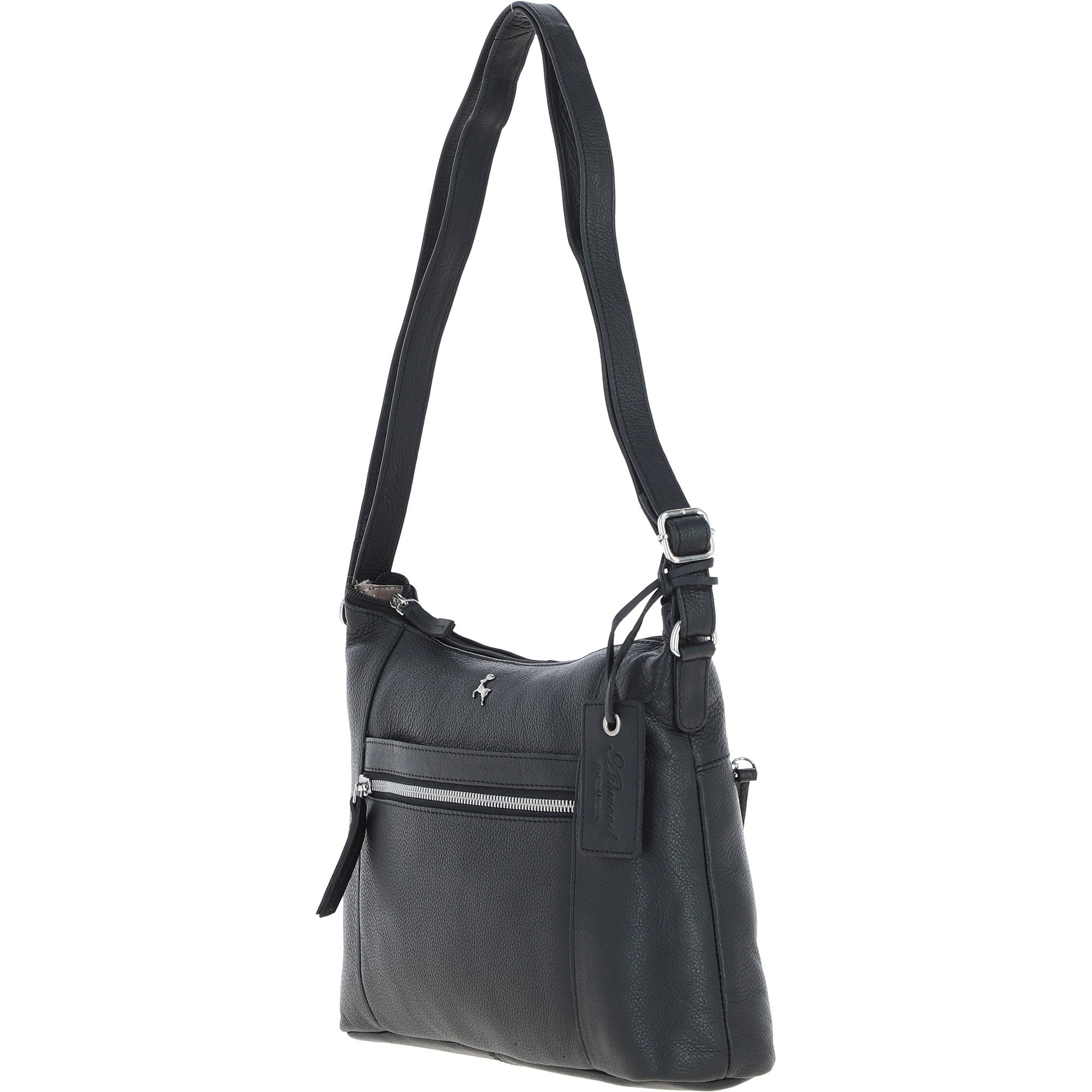 Ashwood Leather Ladies Essential Crossbody Bag Black: MI-09