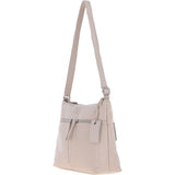 Sleek Luxe Leather Shoulder Bag Mushroom: Mourne