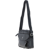 Ashwood Leather Ladies Crossbody Bag Black: Glasgow