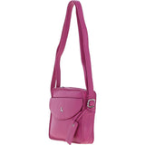 Ashwood Leather Ladies Crossbody Bag Berry: Glasgow