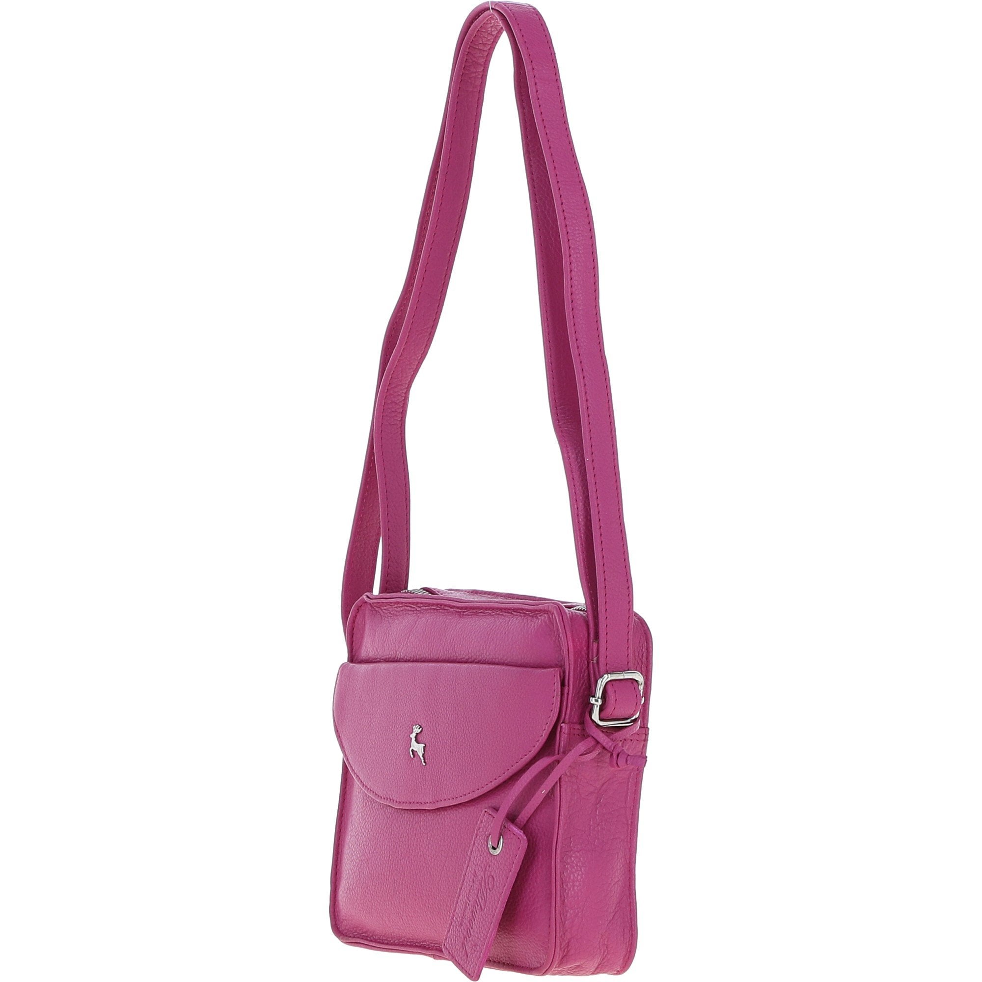 Ashwood Leather Ladies Crossbody Bag Berry: Glasgow