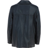 Trapper Lamb Leather Brando Collared Jacket Black: Box