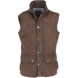 Mens Leather Gilet Brown 27: M-15 Vest-2