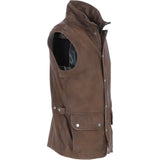 Mens Leather Gilet Brown 27: M-15 Vest-2
