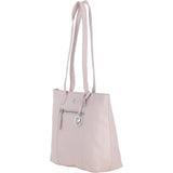 Designer Leather Shoulder Bag with Secure Zip Pocket Blush: Bray