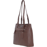 Sleek & Spacious Shoulder Bag Cognac: London