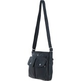 Adjustable Crossbody & Shoulder Bag Black: Cardiff