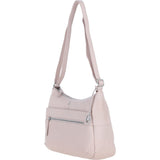 Leather Shoulder Bag with Zip & Magnetic Pocket Blush: Meath