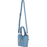 Leather Shoulder Bag with Detachable Crossbody Strap Denim: 64739