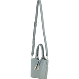 Leather Shoulder Bag with Detachable Crossbody Strap Sage: 64739