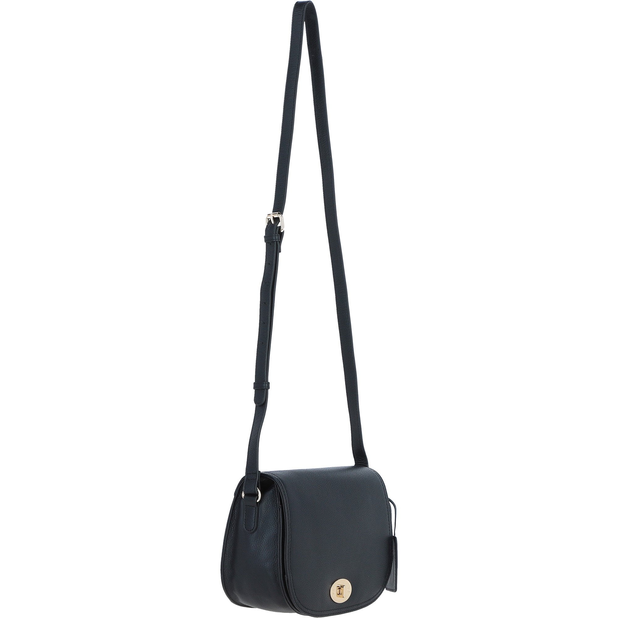 Ashwood Leather Crossbody Bag with Twist Lock Black: 64787