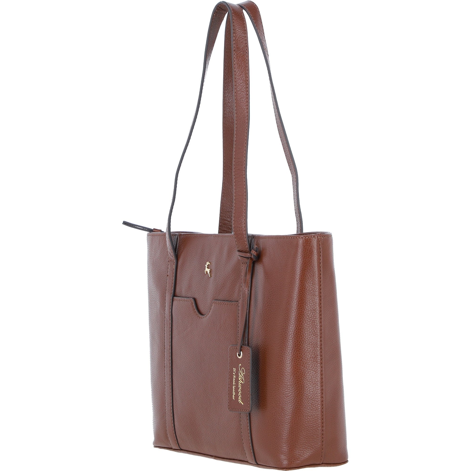 Ashwood Elegant Ladies Leather Shoulder Bag 2 Tone Tan: 64668