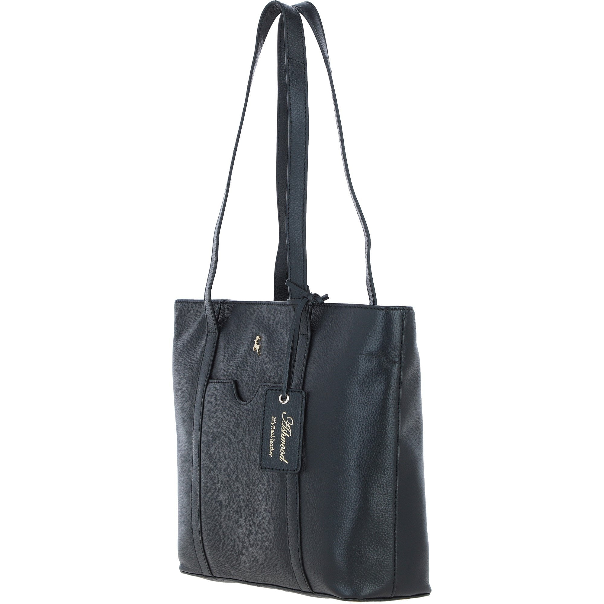 Ashwood Elegant Ladies Leather Shoulder Bag Black: 64668