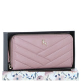Ashwood Luxury Leather RFID-Protected Purse Wood Rose: 32049