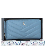 Ashwood Luxury Leather RFID-Protected Purse Denim: 32049
