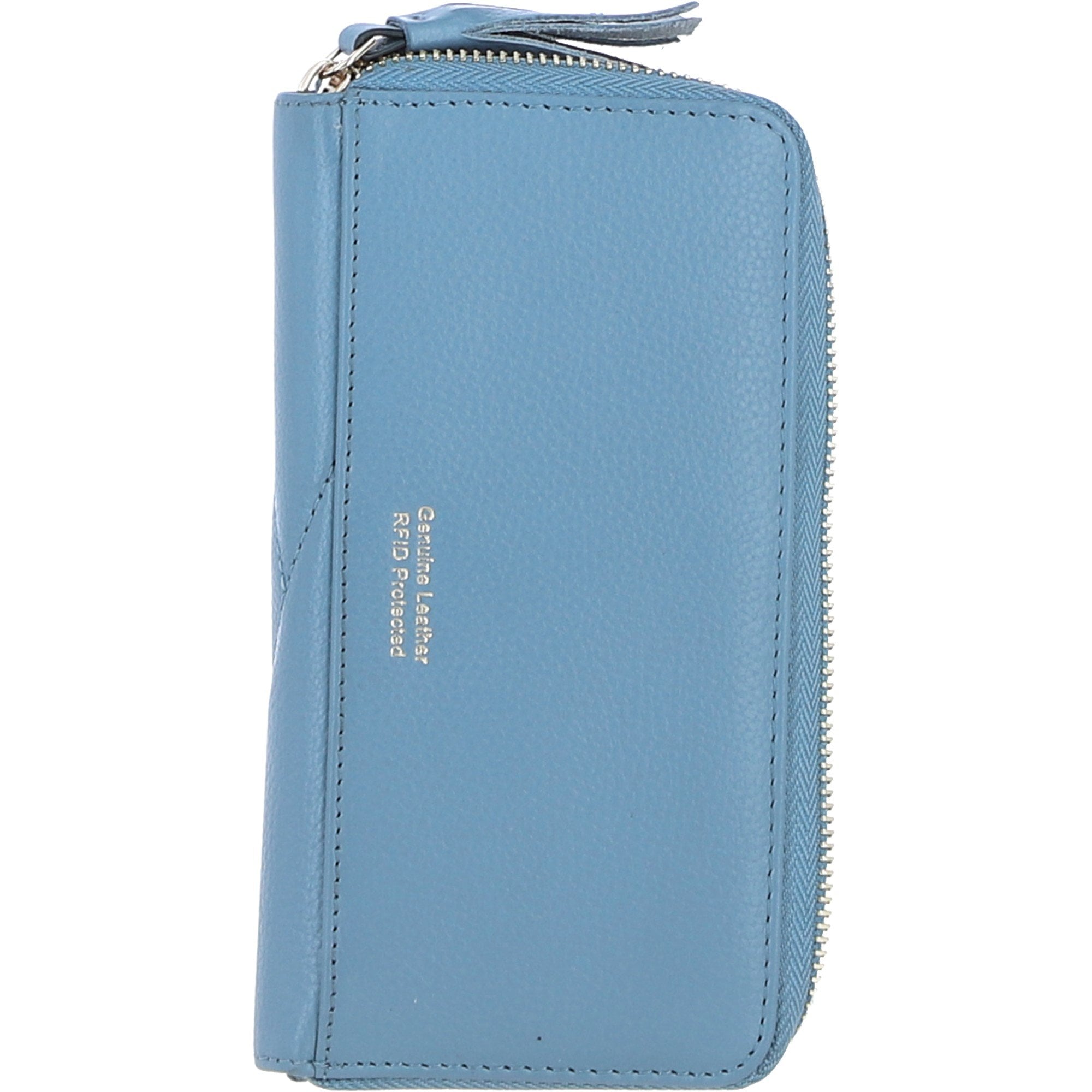 Ashwood Luxury Leather RFID-Protected Purse Denim: 32049