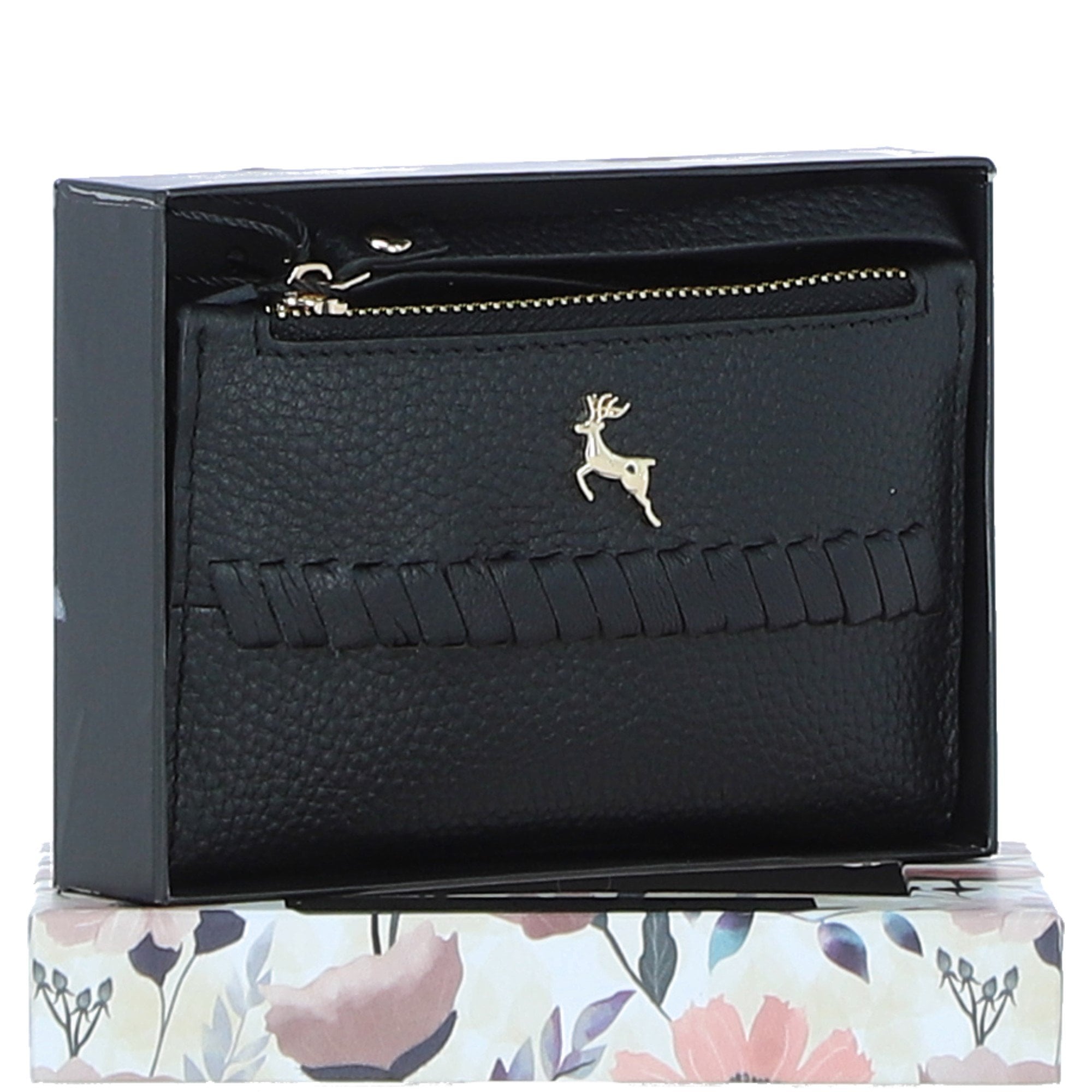 Ashwood Elegant Ladies' Small Leather Purse Black: 32056