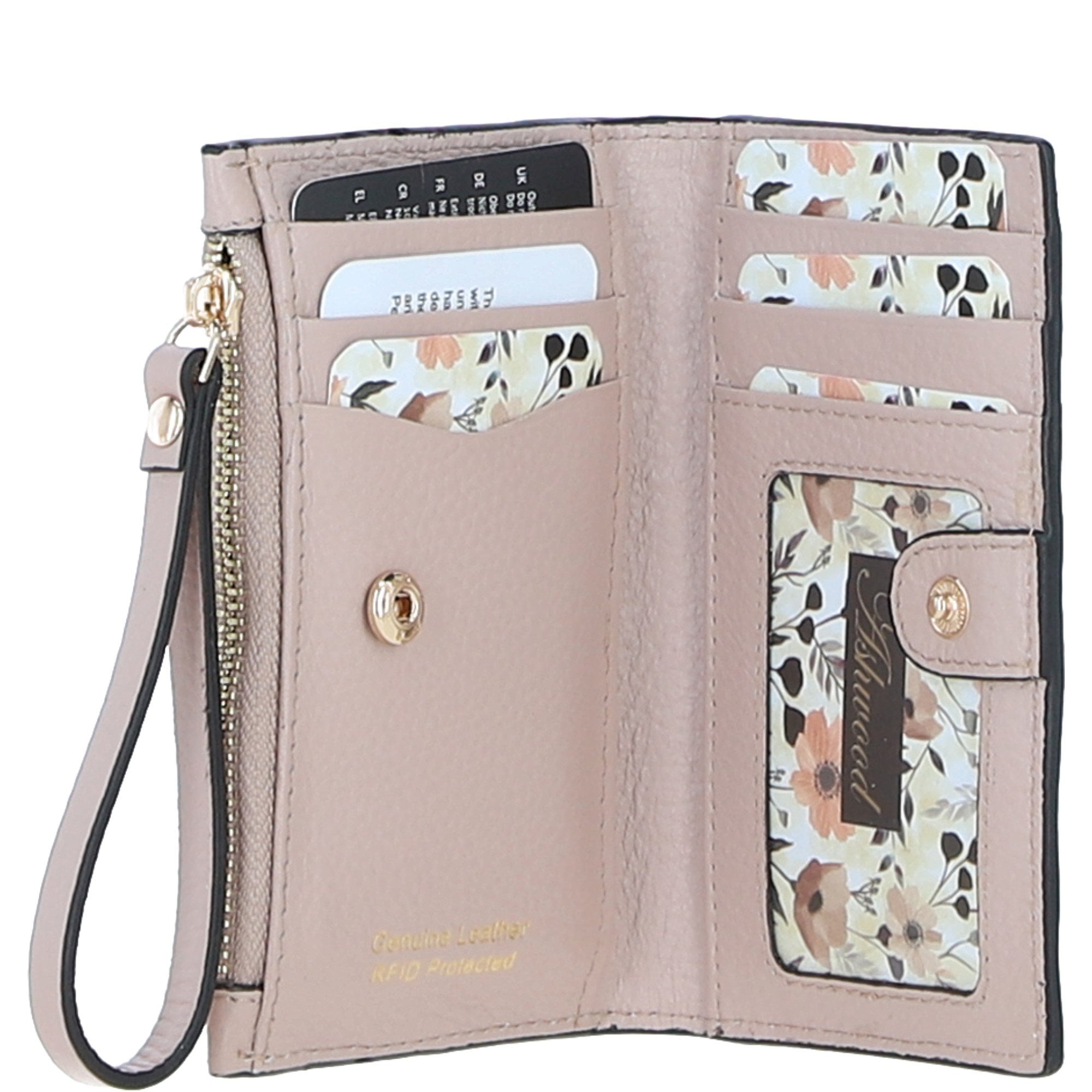 Ashwood Elegant Ladies' Small Leather Purse Beige: 32056