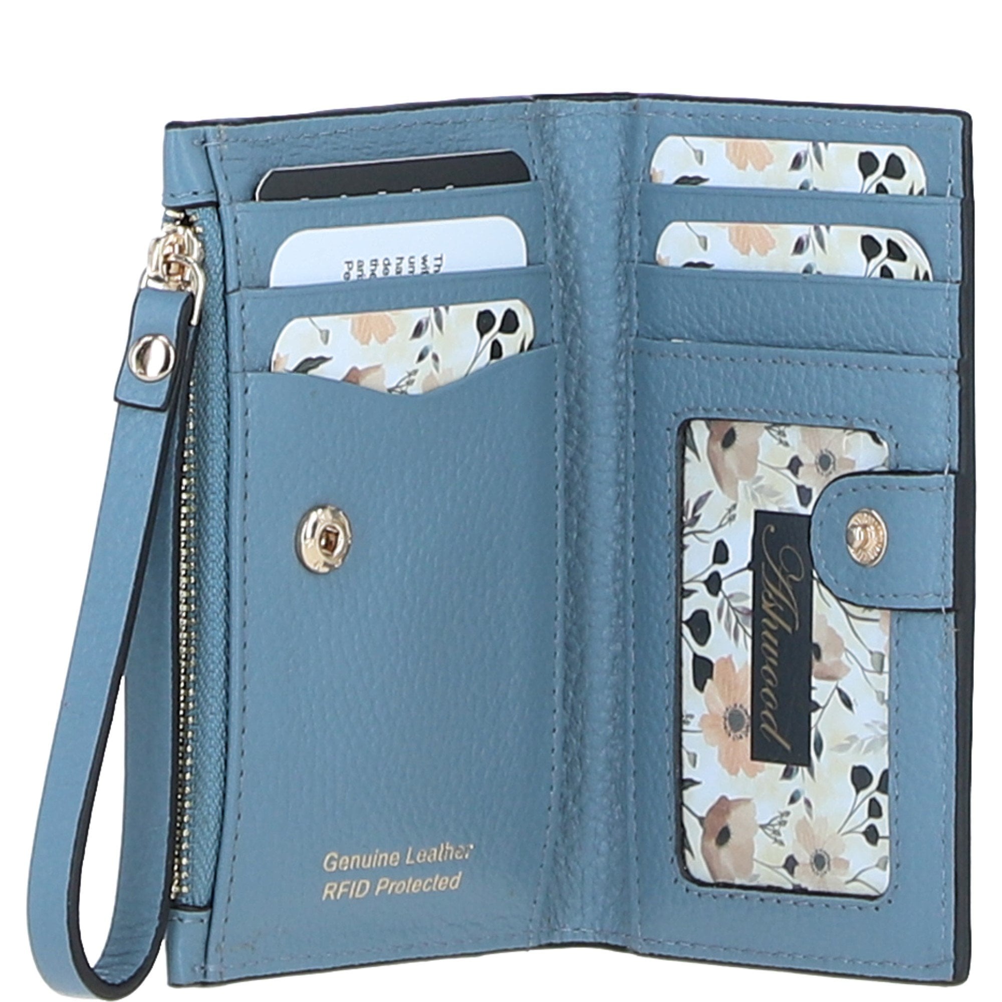 Ashwood Elegant Ladies' Small Leather Purse Denim: 32056