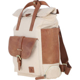 Fenland Canvas & Leather Backpack Tan/cream: FEN-755