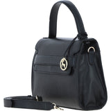 Elegant Ashwood Leather Handbag with Detachable Crossbody strap Black: 64731