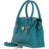 Premium Leather Shoulder Bag with Detachable Crossbody Strap Green: Y-56