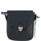 Ashwood Elegant Leather Crossbody Bag with Twist Lock Black: Y-52