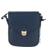 Ashwood Elegant Leather Crossbody Bag with Twist Lock Navy: Y-52