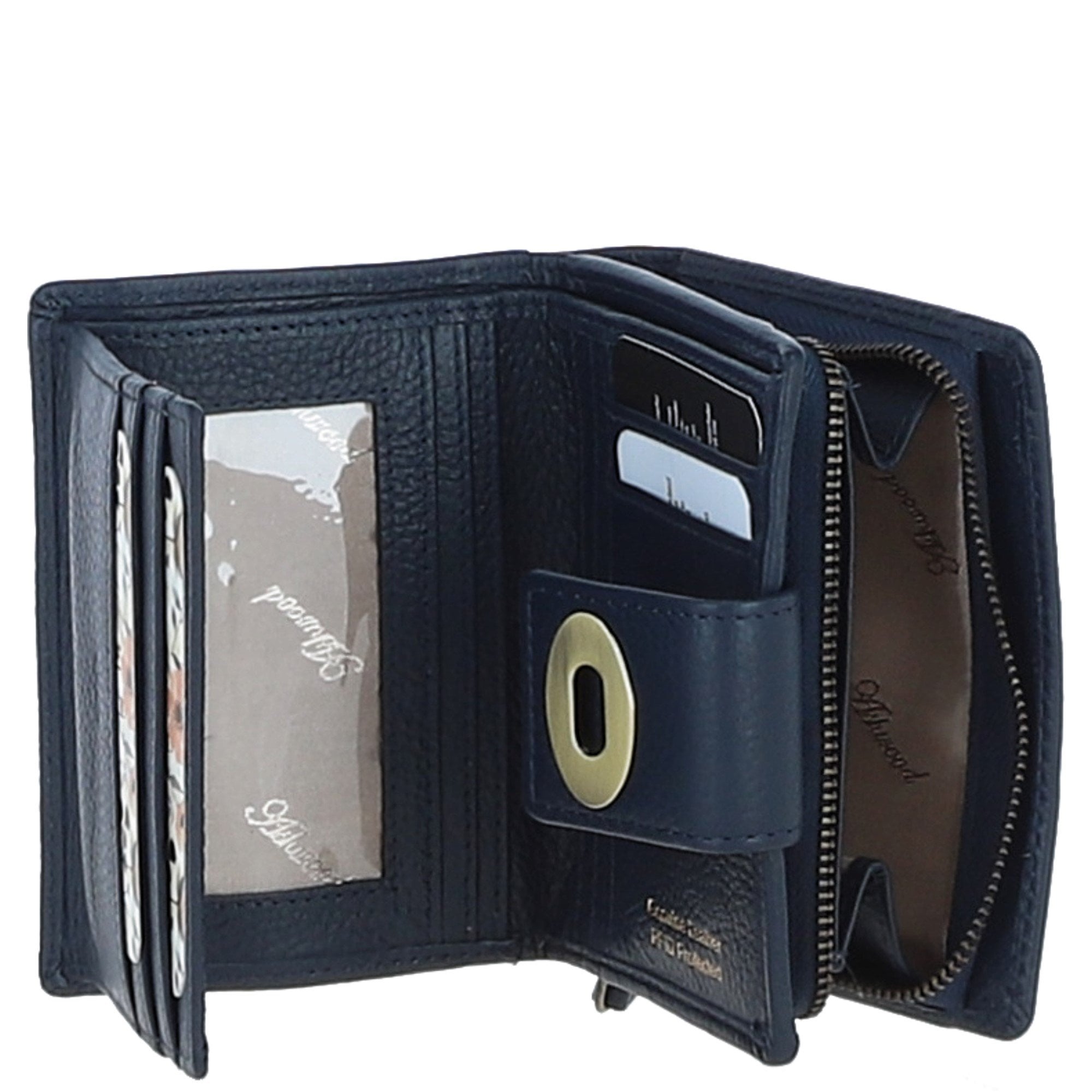 Elegant Ashwood Leather Purse Navy: Y-60