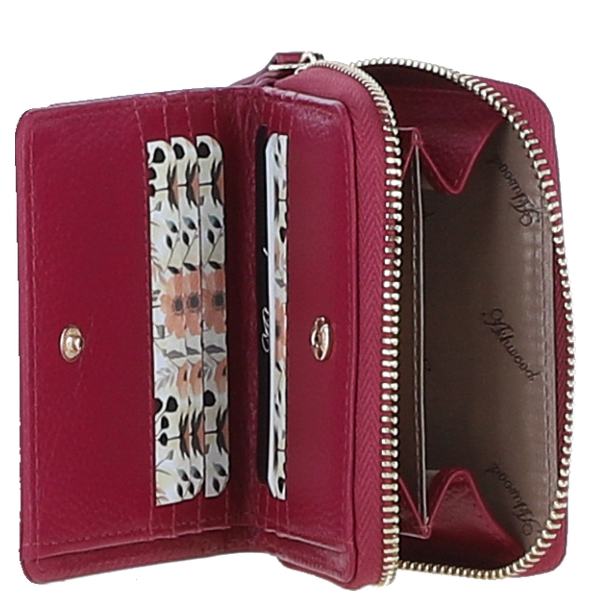 Ashwood Stylish Leather Purse Raspberry: Y-50