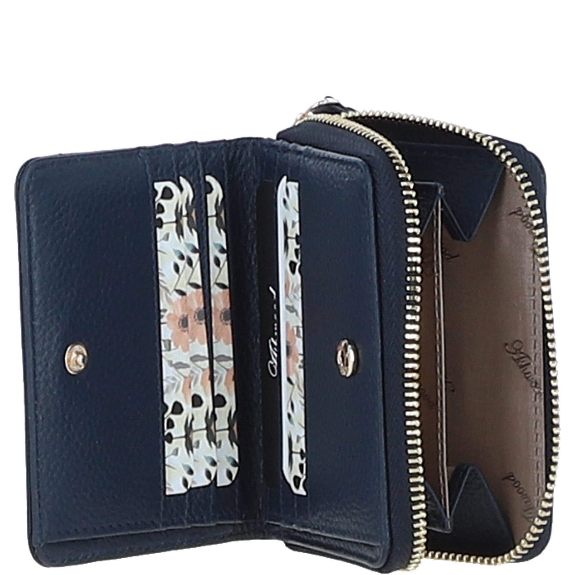 Ashwood Stylish Leather Purse Navy: Y-50