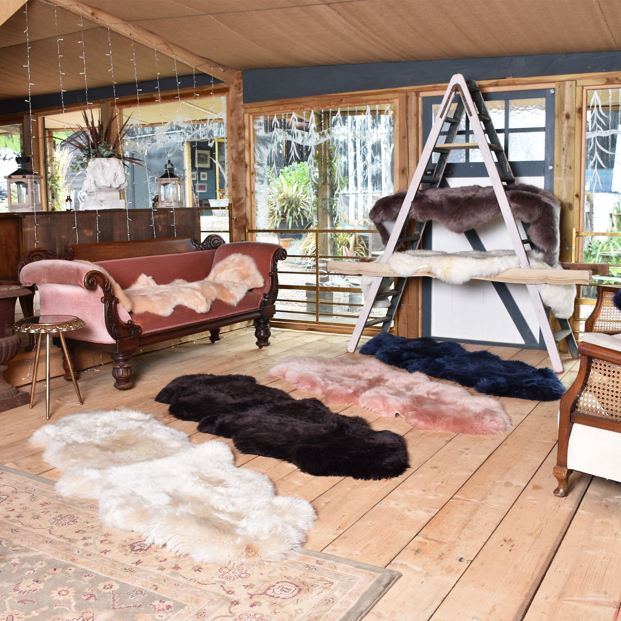Ashwood Double Australian Sheepskin Rug Marsala