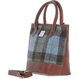Ashwood Leather & Harris Tweed® Cloth Large Grab Bag  Tan/Mcload: TW-64-02-TM