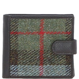 Ashwood Leather & Harris Tweed® Cloth Bi-Fold Wallet Brown/Mix: TW-80-22-BM