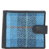 Ashwood Leather & Harris Tweed® Cloth Bi-Fold Wallet Black/Mix: TW-80-23-BM