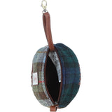 Ashwood Leather & Harris Tweed® Cloth Mini Rugby Washbag Tan/Mix: TW-81-21-TM