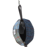 Ashwood Leather & Harris Tweed® Cloth Mini Rugby Washbag Brown/Mix: TW-81-22-BM