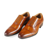 Azor Men's Leather Oxford Shoe Tan: LC KENNINGTON