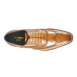 Azor Men's Leather Brogue Shoes Tan: LC ALASKA
