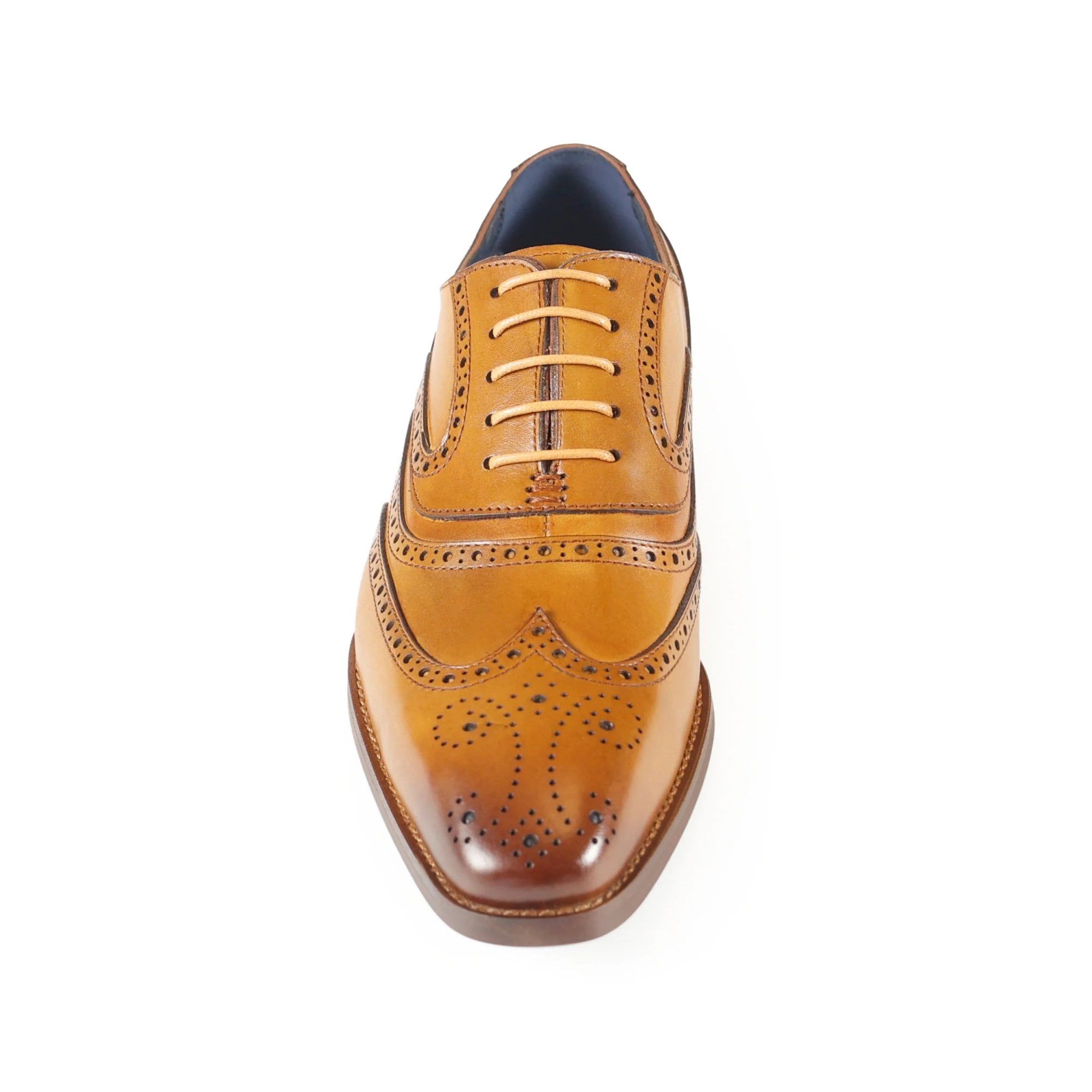 Azor Men's Leather Brogue Shoes Tan: LC ALASKA